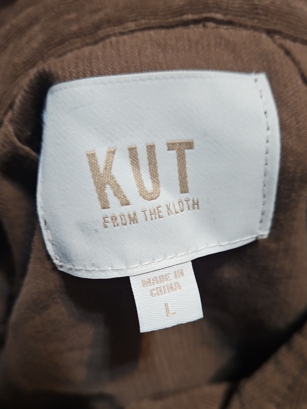 Kut From The Kloth Zinnia Corduroy Brown Button-Front Jacket - Picture 7 of 8